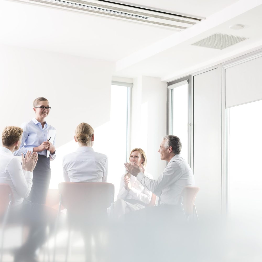 Business people in meeing