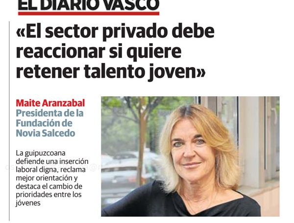 Entrevista a Maite Aranzabal en El Diario Vasco